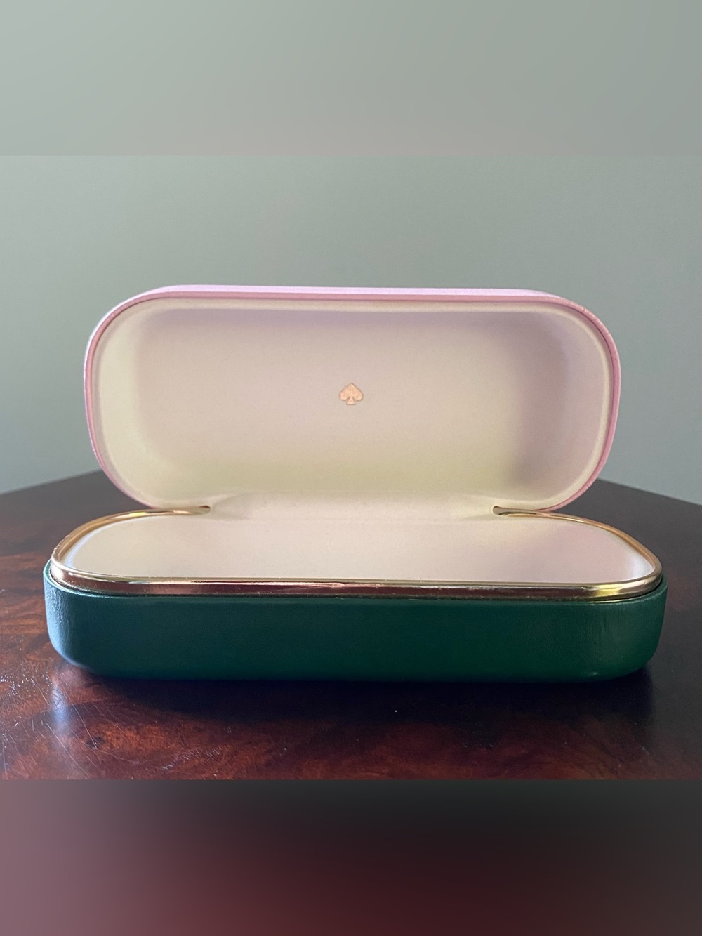 kate spade NY Glasses/Sunglasses Case,  Pink and Hunter Green - Picture 3 of 9